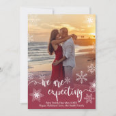 Kertmis foto zwangerschap aankondigingskaarten kaart (Voorkant)