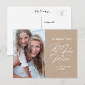 KERTPAPIER JOY WENSEN | FEestKAART Feestdagenkaart (Voorkant / Achterkant)