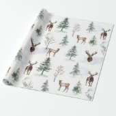 Kertsherten en winterbomen cadeaupapier (Uitgerold)