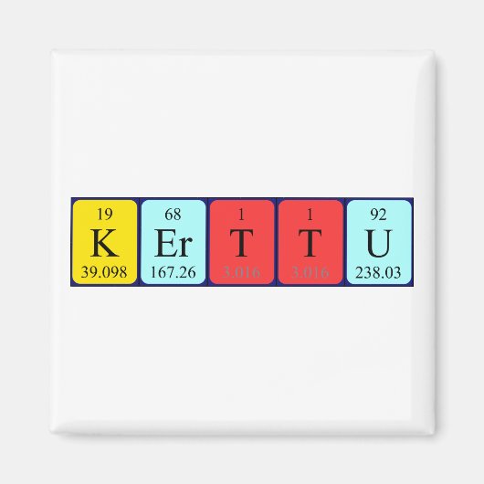 Kerttu periodieke lijstnaam magnet (Voorkant)