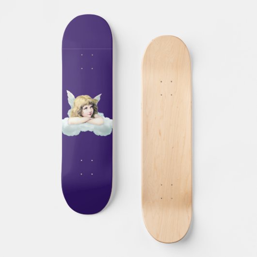 kerubengel op een wolk persoonlijk skateboard (Voorkant)