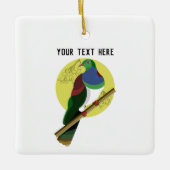 KERURU Wood-duif Keramisch Ornament (Voorkant)