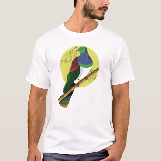 KERURU Wood duiven NZ BIRD T-shirt (Voorkant)