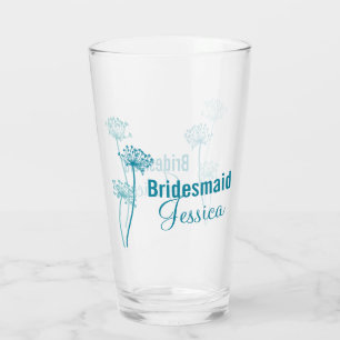 Kervel moderne bloem grafische huwelijksgunst glas
