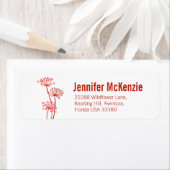 Kervel moderne donkerrode bruiloft slim antwoord l etiket (Insitu)