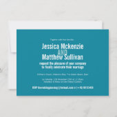 Kervudkoppen aqua blauwgroen bruiloft opnieuw gepl kaart (Achterkant)