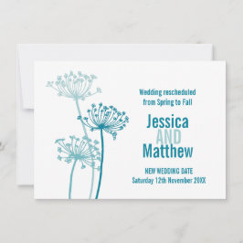 Kervudkoppen aqua blauwgroen bruiloft opnieuw gepl kaart