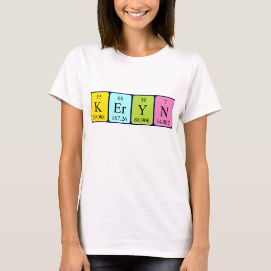 Keryn periodiek lijstnaam shirt (Voorkant)