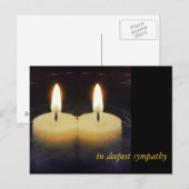 kerzen " met diepste sympathie " briefkaart (Voorkant / Achterkant)