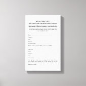 Keshe Wereldvredesverdrag op doek Canvas Afdruk (Voorkant)