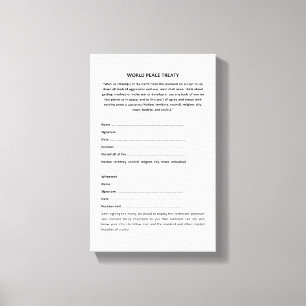 Keshe World Peace Treaty on Canvas Afdruk