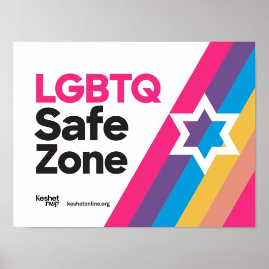 Keshet LGBTQ Safe Zone Poster (Voorkant)