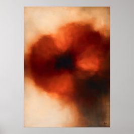Keshi Papaver Atmosferische Bloemige Abstractie Poster