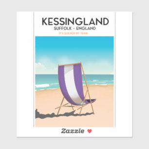 Kessingland, strandreisposter Suffolk England Sticker