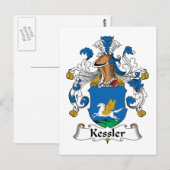 Kessler Family Crest Briefkaart (Voorkant / Achterkant)
