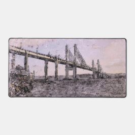 Kessock Bridge Scotland Artistic Watercolour Bureaumat