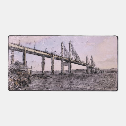 Kessock Bridge Scotland Artistic Watercolour Bureaumat (Voorkant)
