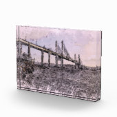 Kessock Bridge Scotland Artistic Watercolour Fotoblokken (Rechts)