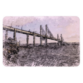 Kessock Bridge Scotland Artistic Watercolour Magneet