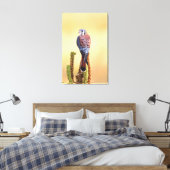 Kestrel, Falco sparverius, Inheems voor de VS en C Canvas Afdruk (Insitu (Slaapkamer))