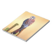 Kestrel, Falco sparverius, Inheems voor de VS en C Notitieblok (Linkerzijde)