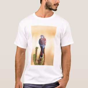 Kestrel, Falco sparverius, Inheems voor de VS en C T-shirt