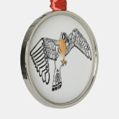 Kestrel Metalen Ornament (Rechts)