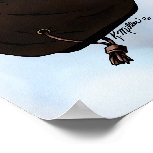 Kestrel op Glove Illustration Poster (Hoek)