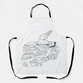Kestrel Over the City Apron Schort