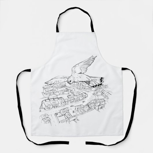 Kestrel Over the City Apron Schort (Voorkant)