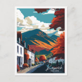 Keswick Engeland vintage reisillustratie Briefkaart (Voorkant)