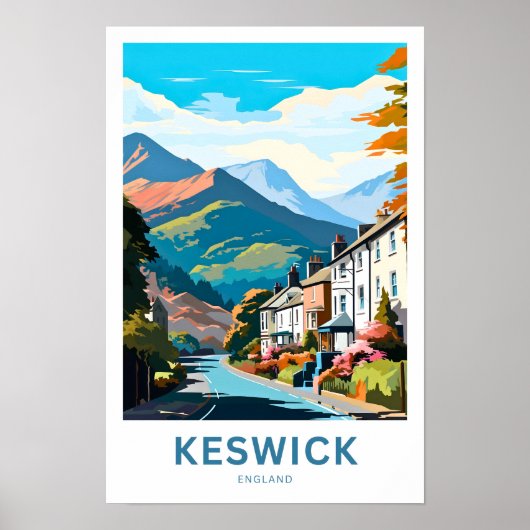 Keswick England Reisprint Poster (Voorkant)