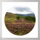 Keswick Lake District Hike Fields of Heather Foto Poster (Voorkant)