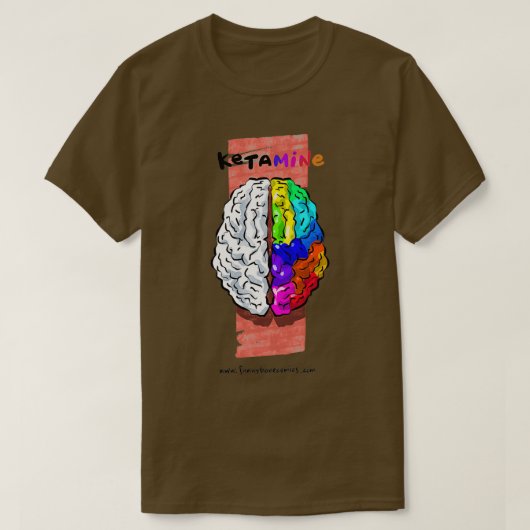 Ketamine Brain Funny Medical Cartoons T-shirt (Design voorkant)