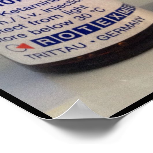 Ketamine en Propofol flacons Poster (Hoek)