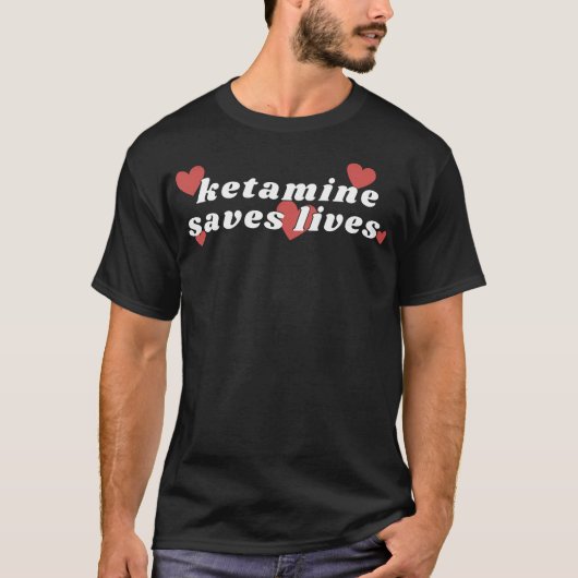 Ketamine Paard Noodsituatie Ketamine redt levens T-shirt (Voorkant)