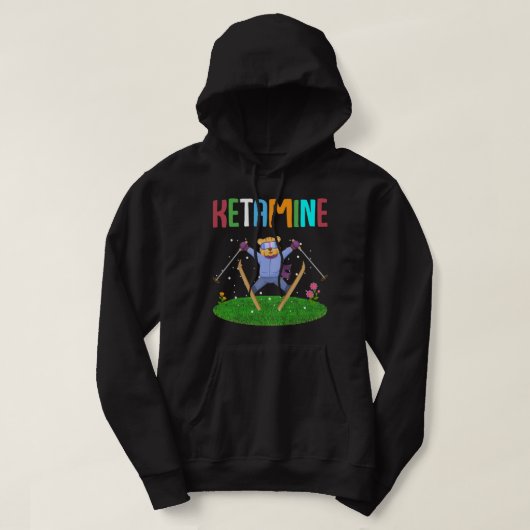 Ketamine Skiing Jumping Beer Hoodie (Design voorkant)