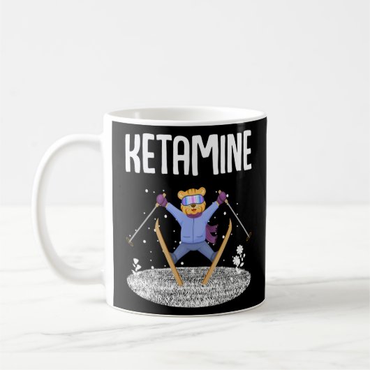 Ketamine Skiing Jumping Beer White Koffiemok (Links)