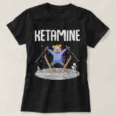 Ketamine Skiing Jumping Beer Witte geschenken T-shirt (Design voorkant)