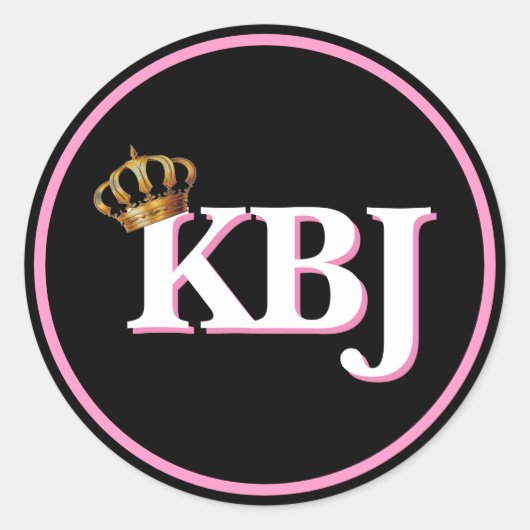 Ketanji Brown Jackson KBJ Monogram Ronde Sticker (Voorkant)
