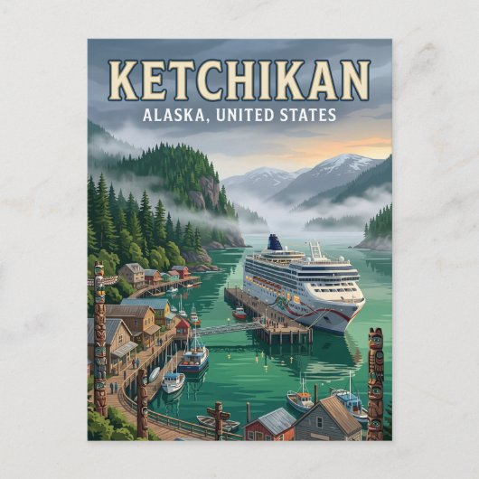 Ketchikan, Alaska Alaska Briefkaart (Voorkant)