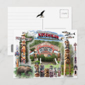 KETCHIKAN, ALASKA - Briefkaart (Voorkant / Achterkant)