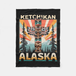 Ketchikan Alaska Indiaanse Totem Le Fleece Deken