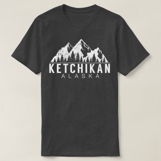 Ketchikan Alaska Mountains T-shirt (Design voorkant)