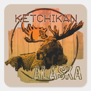 Ketchikan Alaska oranje eland stickers