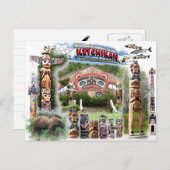 Ketchikan, Alaska Post Card Briefkaart (Voorkant / Achterkant)