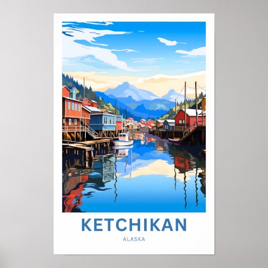 Ketchikan Alaska Reisprint Poster (Voorkant)