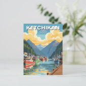 Ketchikan Alaska Reizen Briefkaart (Staand voorkant)