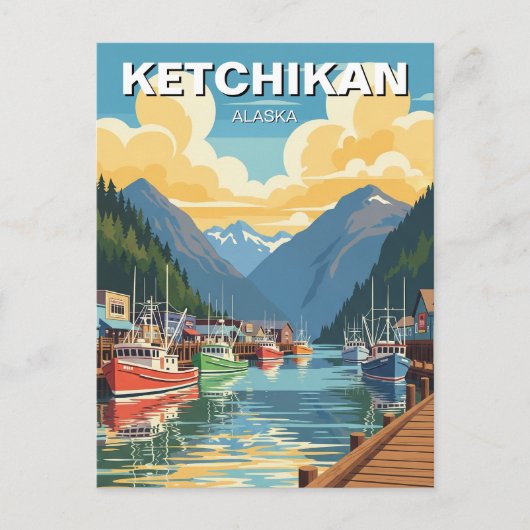 Ketchikan Alaska Reizen Briefkaart (Voorkant)