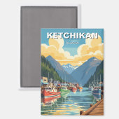 Ketchikan Alaska Reizen Magneet (Voorkant / Achterkant)